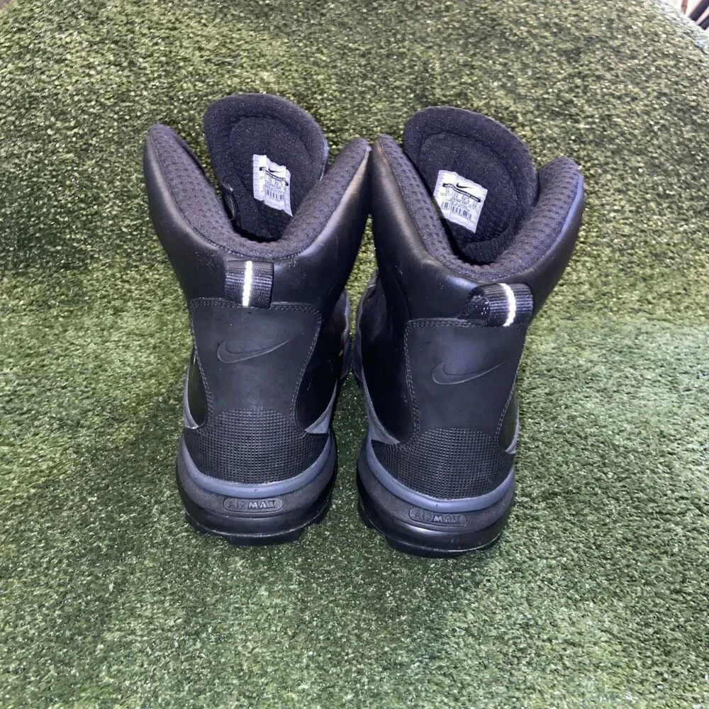 Nike ACG Air Max Hiking Combat Work Boots Men’s 15 Black Leather Shoes